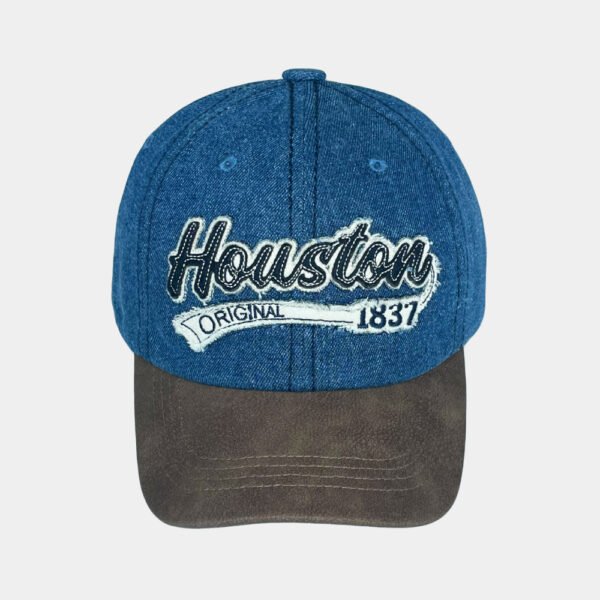 Denim Baseball Cap with two layers applique