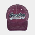 Pigment dyed Baseball Cap with two layers applique
