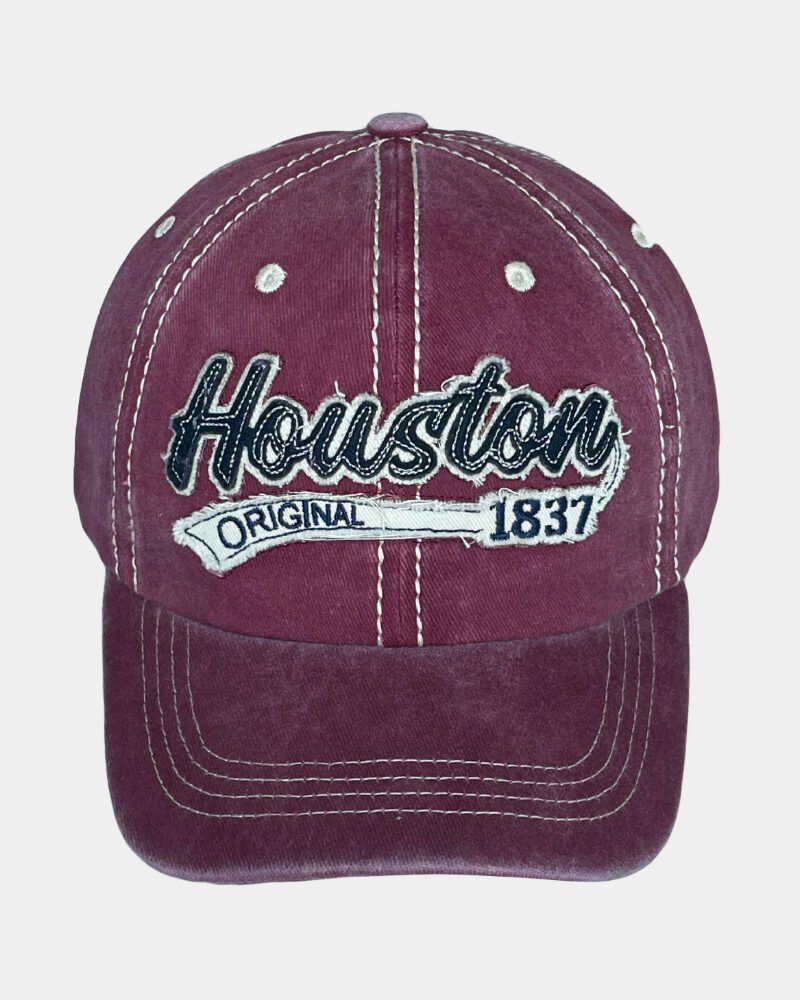 Pigment dyed Baseball Cap with two layers applique