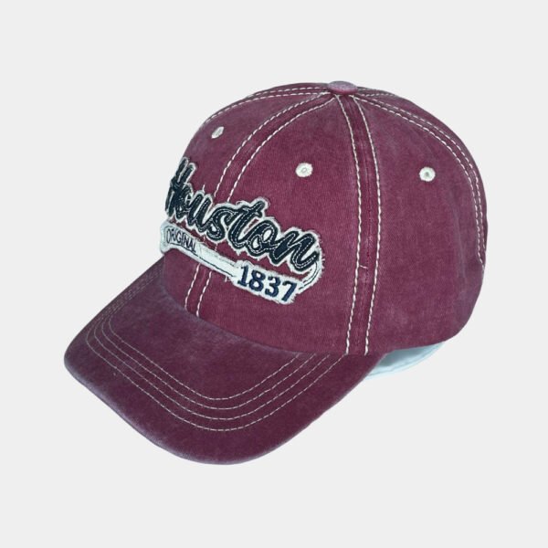 Pigment dyed Baseball Cap with two layers applique