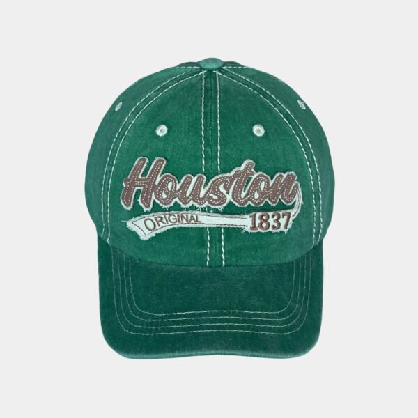 Pigment dyed Baseball Cap with two layers applique