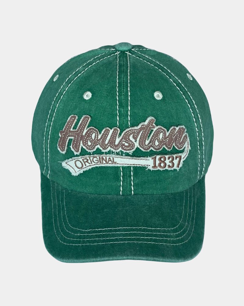 Pigment dyed Baseball Cap with two layers applique