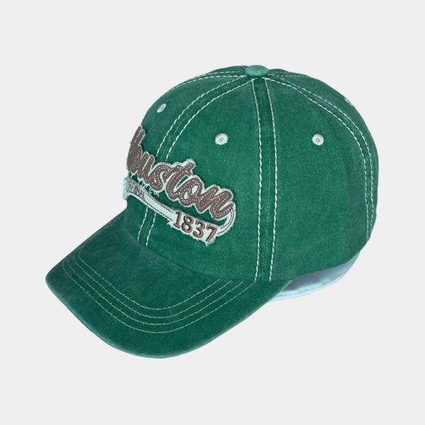 Pigment dyed Baseball Cap with two layers applique