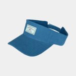Canvas Visor Cap with front leather tag