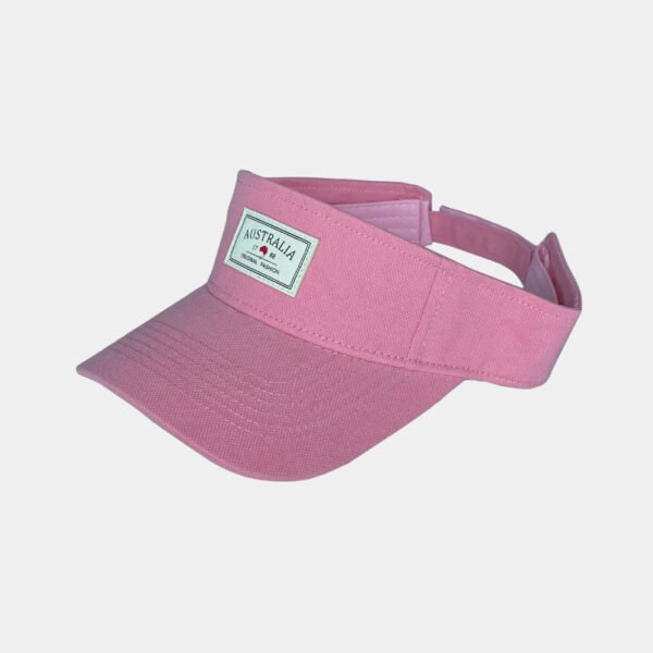 Canvas Visor Cap with front leather tag